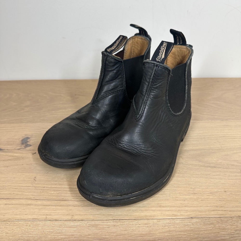Blundstone Chelsea Ankle Boots Women's 5 Black Leather Elastic Gusset Pull On